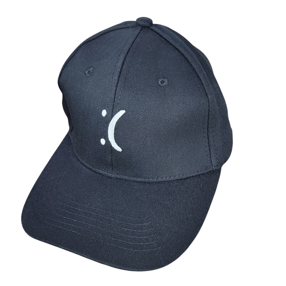 Sad Face Hat Black Adjustable Baseball Cap Unisex Casual‎ Everyday